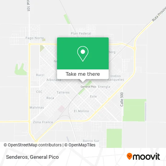 Senderos map