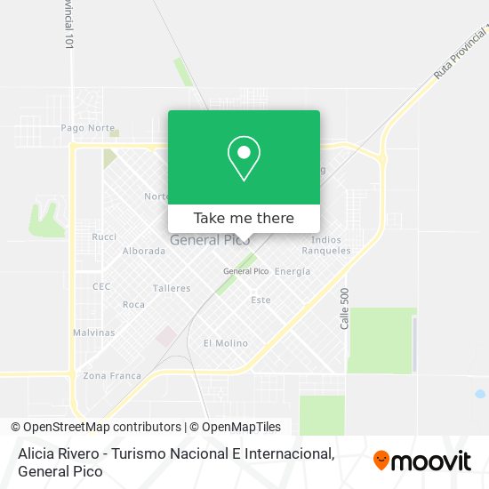 Mapa de Alicia Rivero - Turismo Nacional E Internacional