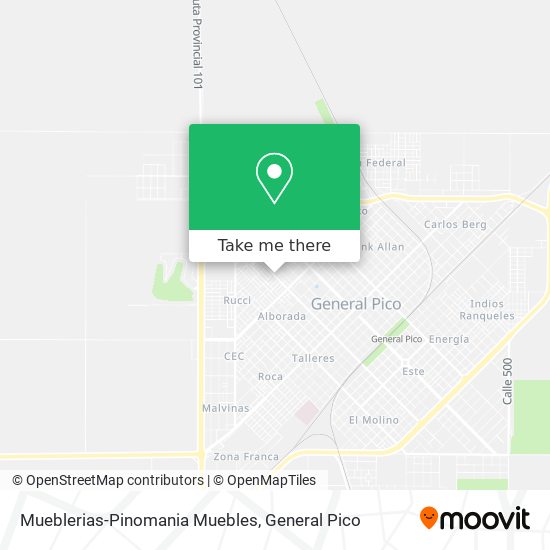 Mueblerias-Pinomania Muebles map