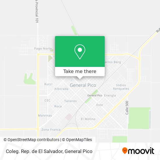 Coleg. Rep. de El Salvador map