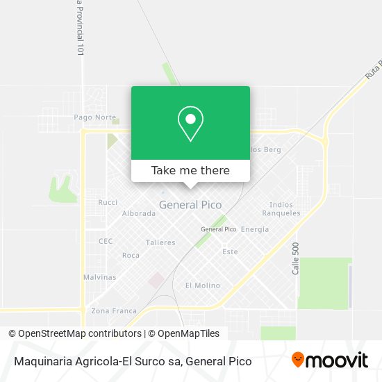 Mapa de Maquinaria Agricola-El Surco sa
