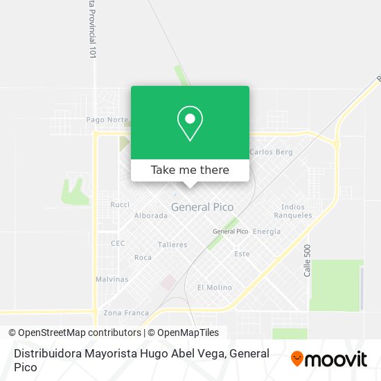 Mapa de Distribuidora Mayorista Hugo Abel Vega