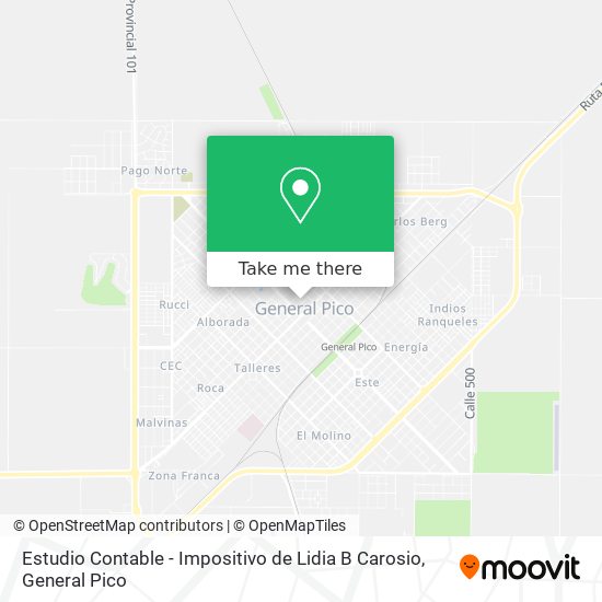 Estudio Contable - Impositivo de Lidia B Carosio map