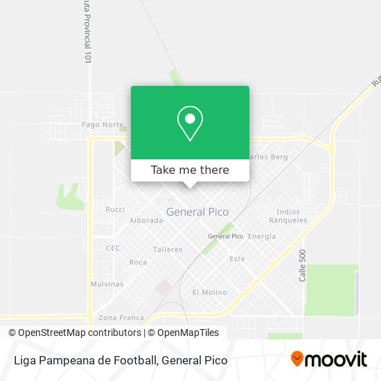 Liga Pampeana de Football map