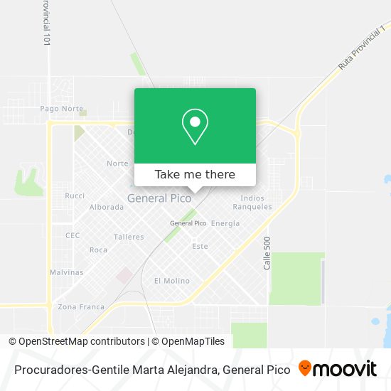 Procuradores-Gentile Marta Alejandra map