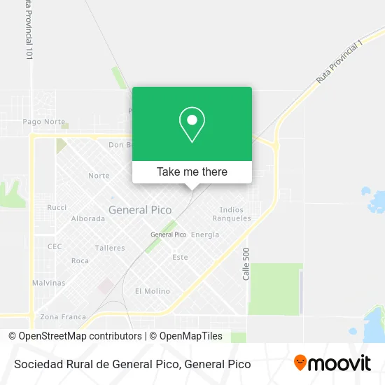 Sociedad Rural de General Pico map