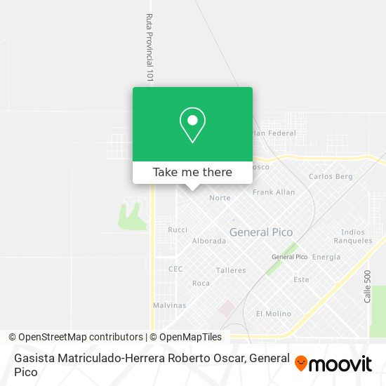 Mapa de Gasista Matriculado-Herrera Roberto Oscar