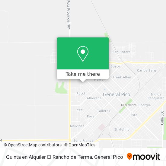 Mapa de Quinta en Alquiler El Rancho de Terma