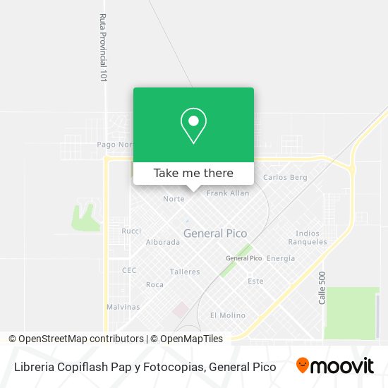 Mapa de Libreria Copiflash Pap y Fotocopias