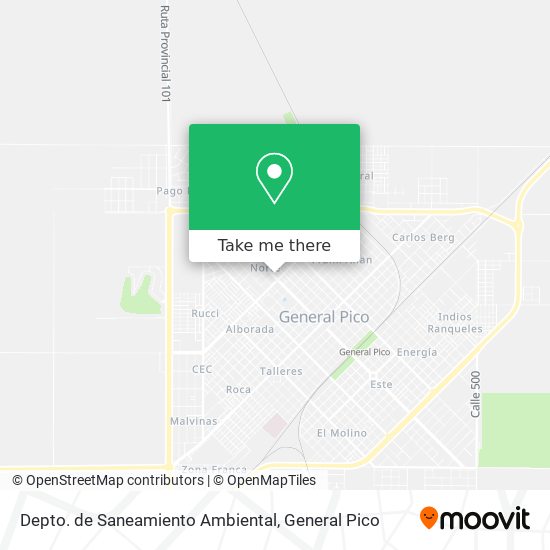 Mapa de Depto. de Saneamiento Ambiental