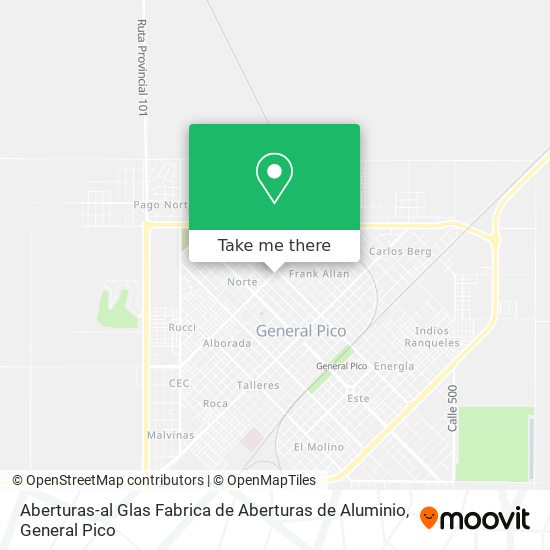Aberturas-al Glas Fabrica de Aberturas de Aluminio map