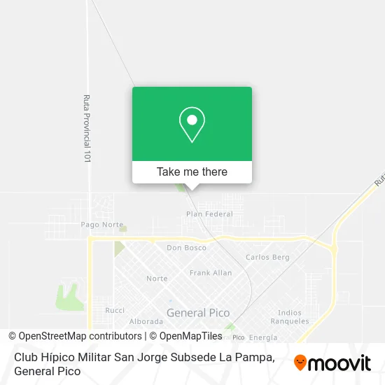 Club Hípico Militar San Jorge Subsede La Pampa map