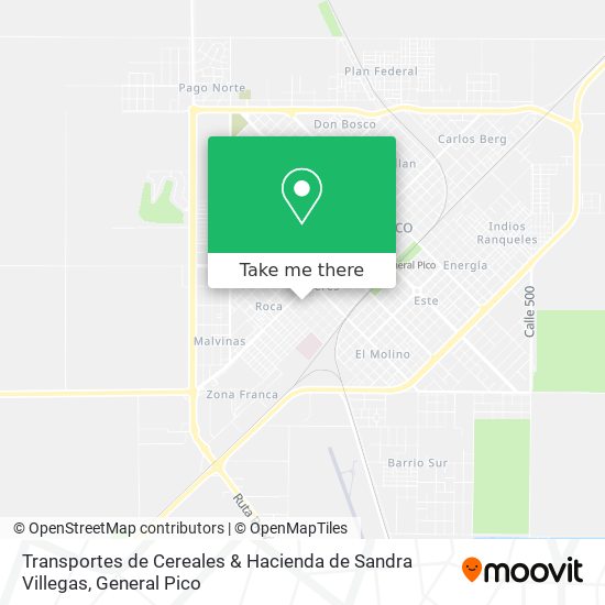 Mapa de Transportes de Cereales & Hacienda de Sandra Villegas
