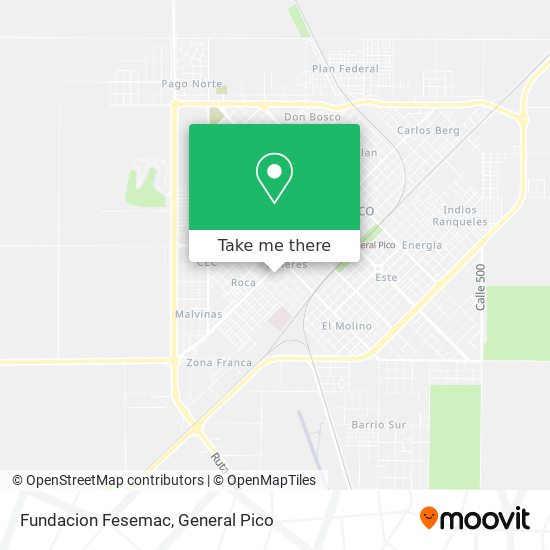 Mapa de Fundacion Fesemac