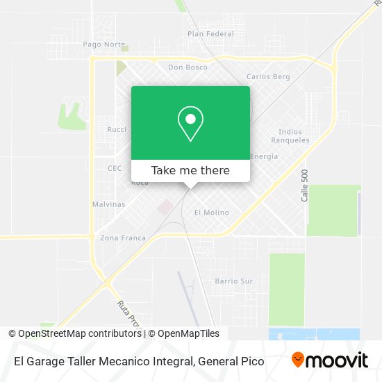 Mapa de El Garage Taller Mecanico Integral