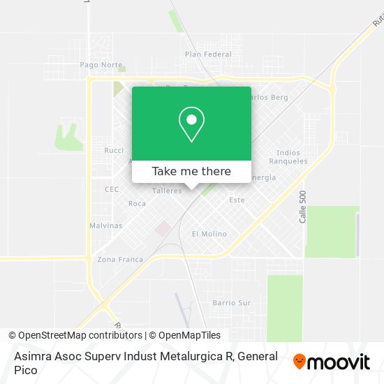 Mapa de Asimra Asoc Superv Indust Metalurgica R