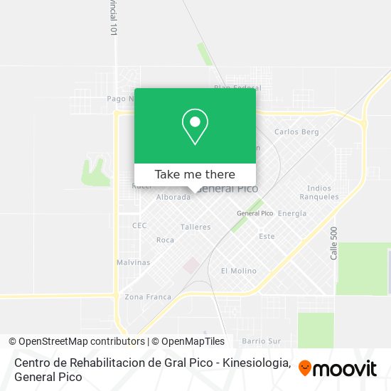 Mapa de Centro de Rehabilitacion de Gral Pico - Kinesiologia