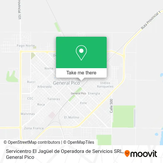 Servicentro El Jagüel de Operadora de Servicios SRL map