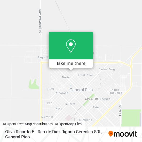 Oliva Ricardo E - Rep de Diaz Riganti Cereales SRL map
