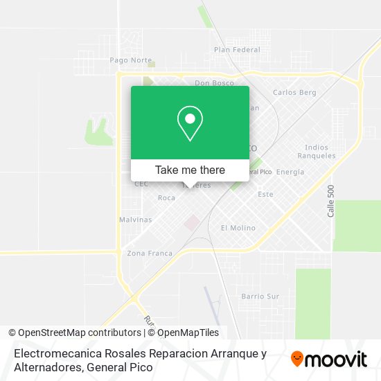 Mapa de Electromecanica Rosales Reparacion Arranque y Alternadores