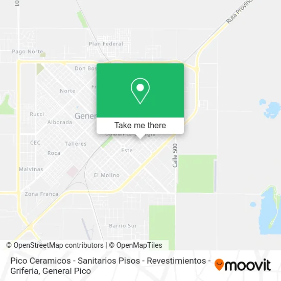 Pico Ceramicos - Sanitarios Pisos - Revestimientos - Griferia map