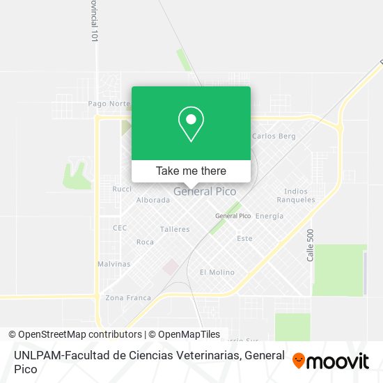 UNLPAM-Facultad de Ciencias Veterinarias map