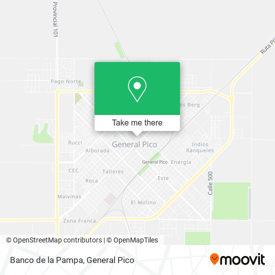 Mapa de Banco de la Pampa