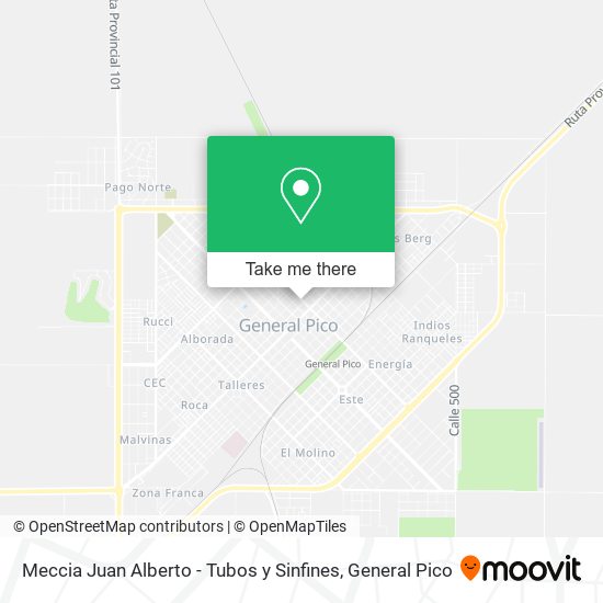 Meccia Juan Alberto - Tubos y Sinfines map