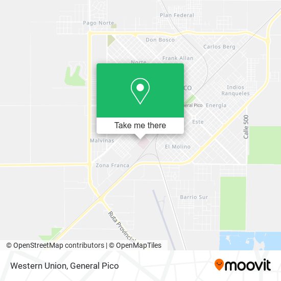 Mapa de Western Union