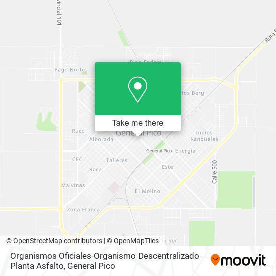 Organismos Oficiales-Organismo Descentralizado Planta Asfalto map
