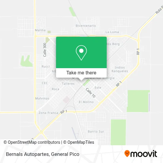 Bernals Autopartes map