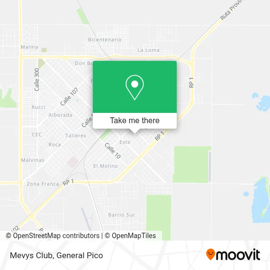 Mevys Club map