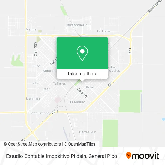 Estudio Contable Impositivo Pildain map