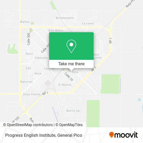 Progress English Institute map