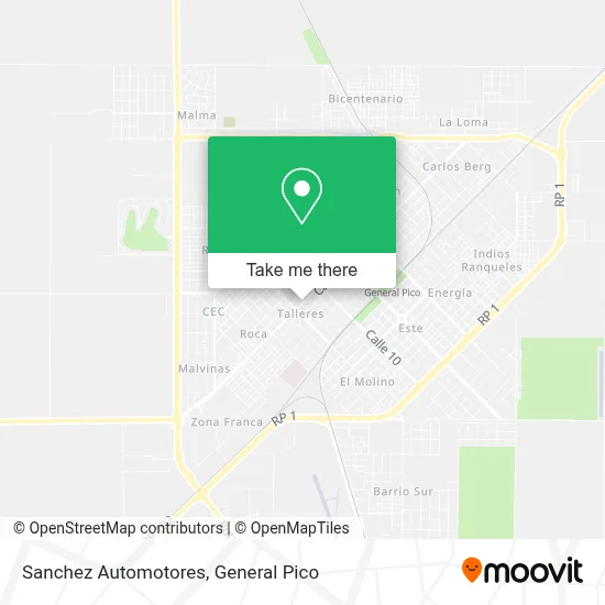 Sanchez Automotores map