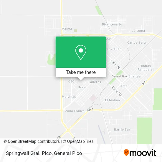 Springwall Gral. Pico map
