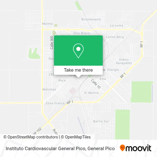 Instituto Cardiovascular General Pico map