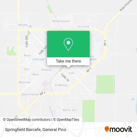 Springfield Barcafe map