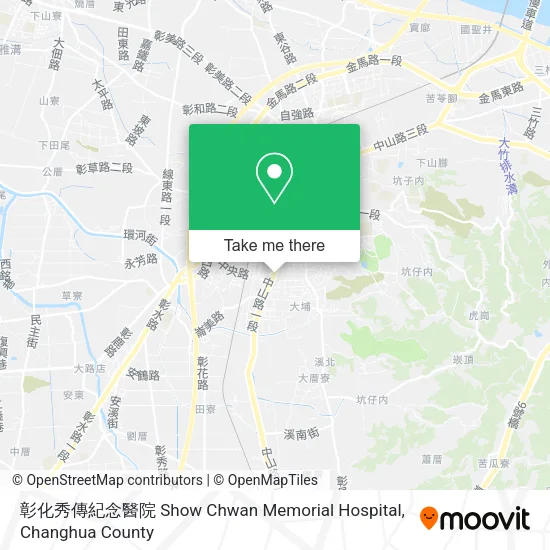 彰化秀傳紀念醫院 Show Chwan Memorial Hospital map