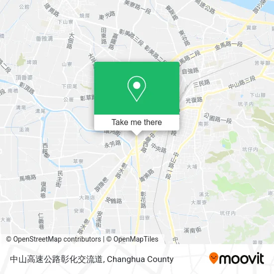 中山高速公路彰化交流道 map