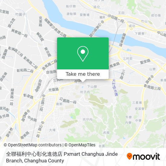 全聯福利中心彰化進德店 Pxmart Changhua Jinde Branch map