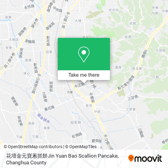 花壇金元寶蔥抓餅Jin Yuan Bao Scallion Pancake地圖