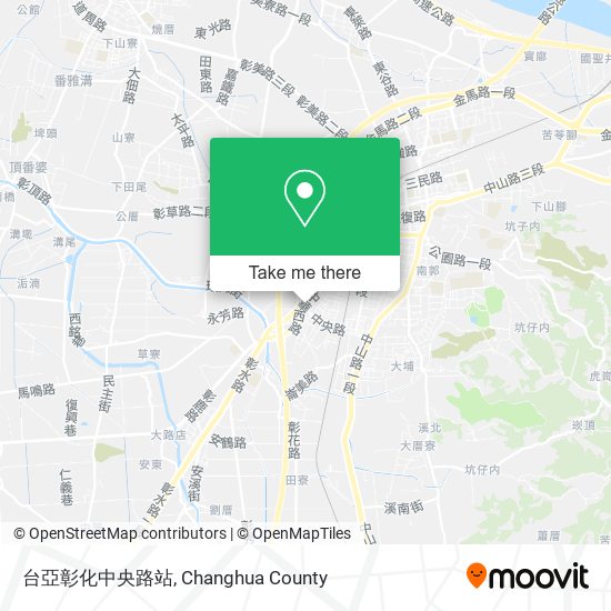 台亞彰化中央路站 map