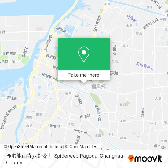 鹿港龍山寺八卦藻井 Spiderweb Pagoda map