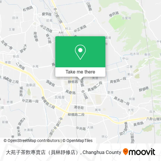 大苑子茶飮專賣店（員林靜修店）地圖