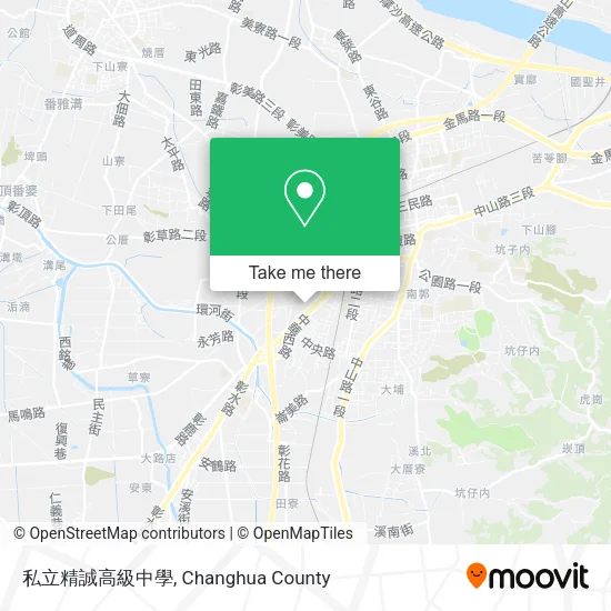 私立精誠高級中學 map