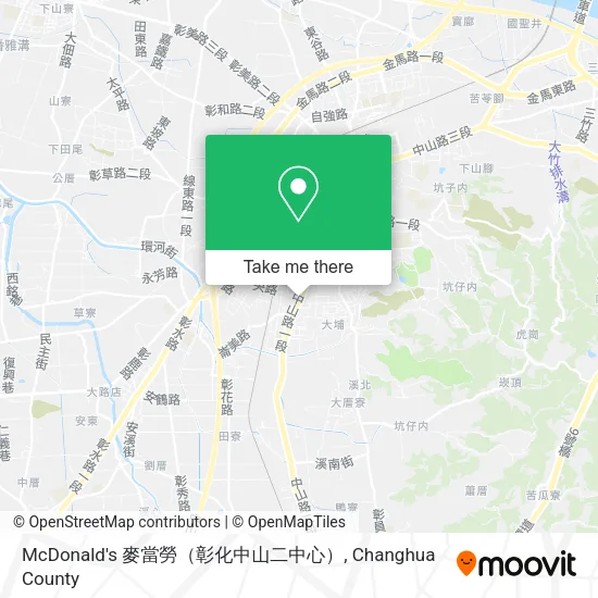 McDonald's 麥當勞（彰化中山二中心） map