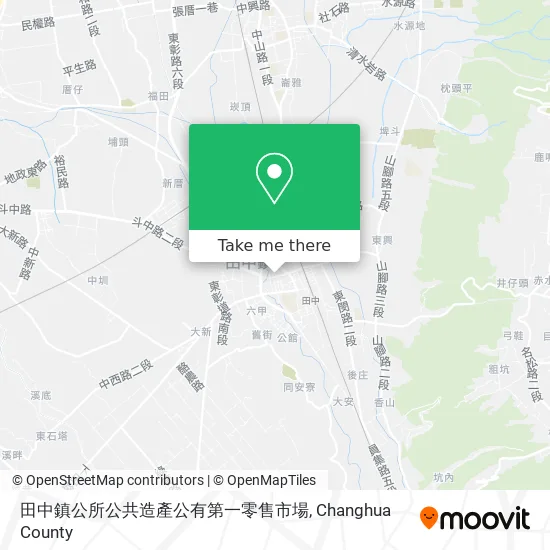 田中鎮公所公共造產公有第一零售市場地圖