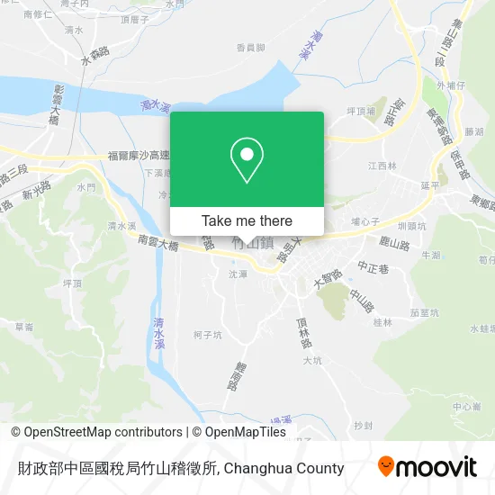 財政部中區國稅局竹山稽徵所地圖
