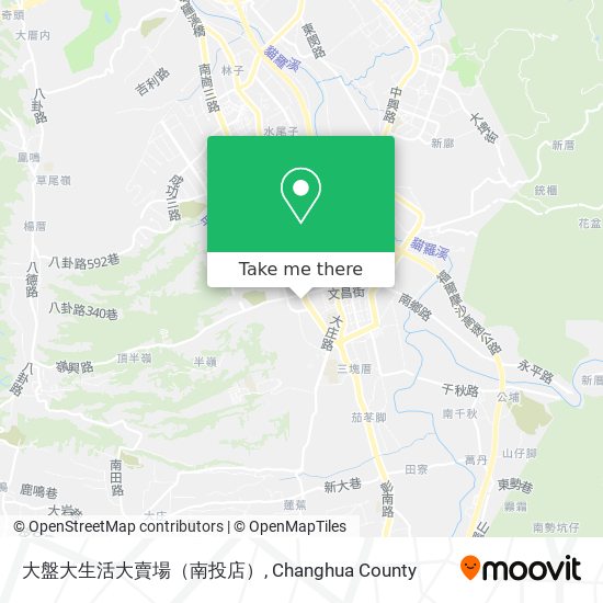 大盤大生活大賣場（南投店） map